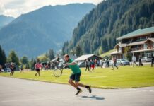 Schweizer Gemeinden fördern lokale Gemeinschaften durch Sport und Aktivitäten Swiss municipalities promote local communities through sports and activities.