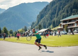Schweizer Gemeinden fördern lokale Gemeinschaften durch Sport und Aktivitäten Swiss municipalities promote local communities through sports and activities.